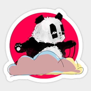 Panda flyin Sticker